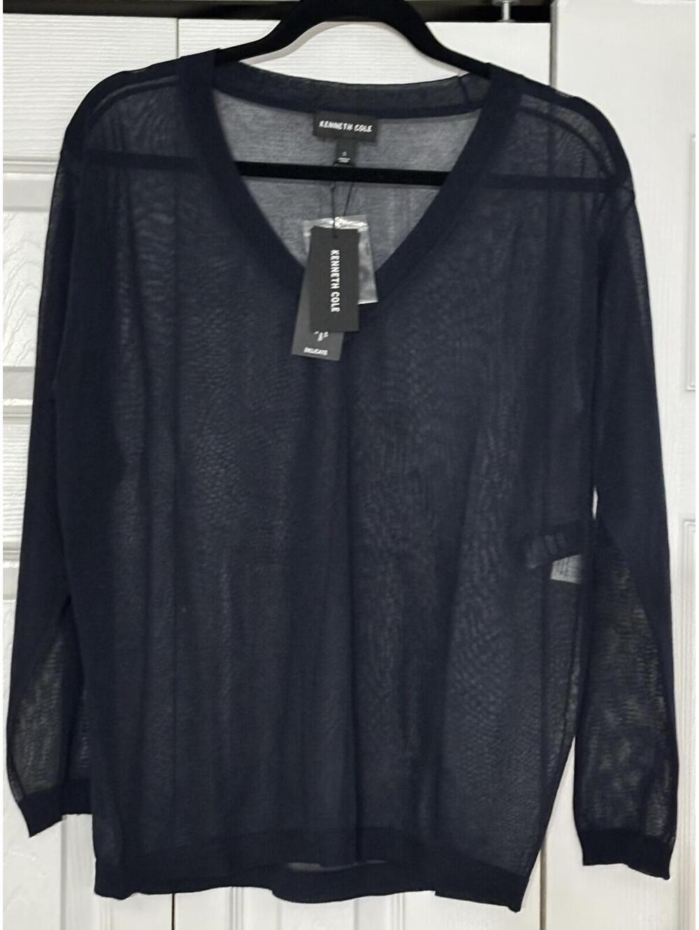 Women’s Kenneth Cole S Sheer Top NWT